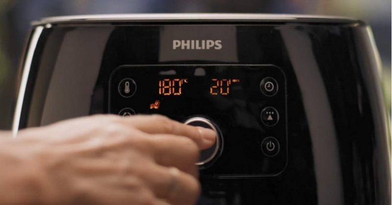 quadrante temperatura tempo cottura friggitrice ad aria
